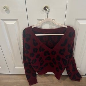 Red & black sweater